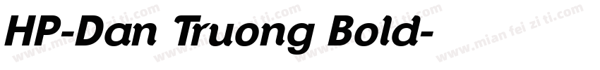 HP-Dan Truong Bold字体转换